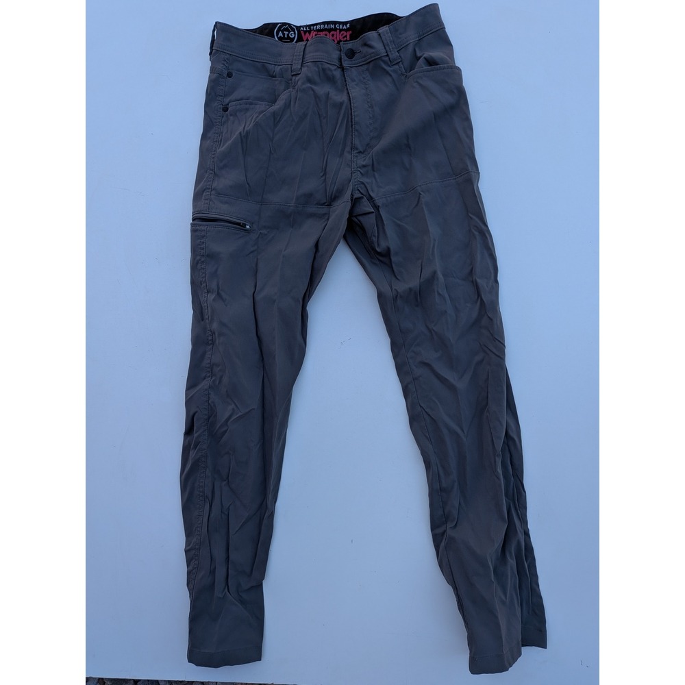Wrangler ATG All Terrain Gear Mens 34x32 Cargo Pants Outdoor Hiking Active Gray